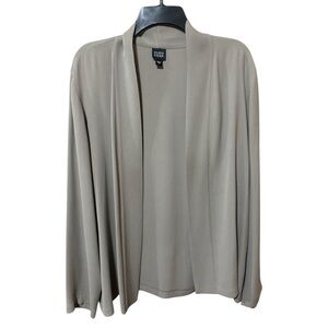 EUC - Eileen Fisher Silk Cardigan - Taupe Size L